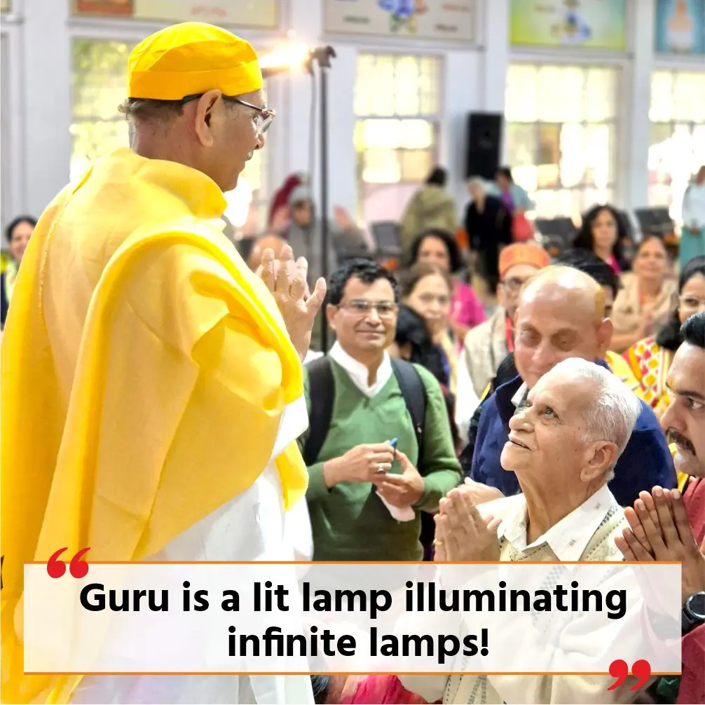 Guru is a lit lamp illuminating infinite lamps!