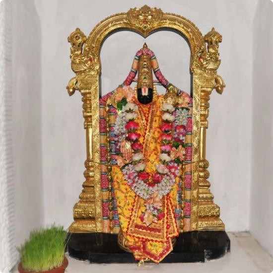 <p style="text-align: center;"><strong><span style="font-family: 'book antiqua', palatino;">Deity Idol of Lord Shri Tirupati Balaji</span></strong></p>