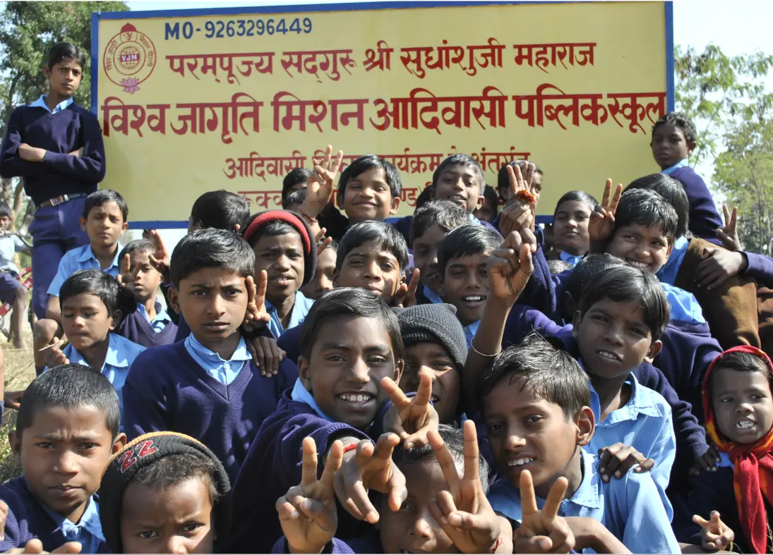 Modern classroom with students learning